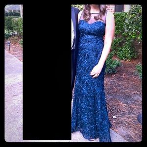 Ladies Navy Blue Evening Gown